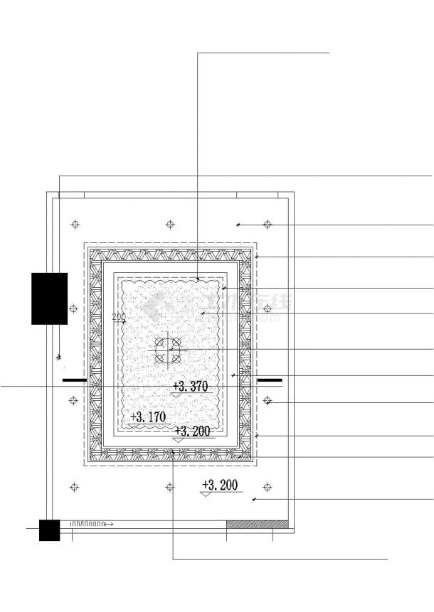 某地大型中餐厅包间CAD平面设计图-图二