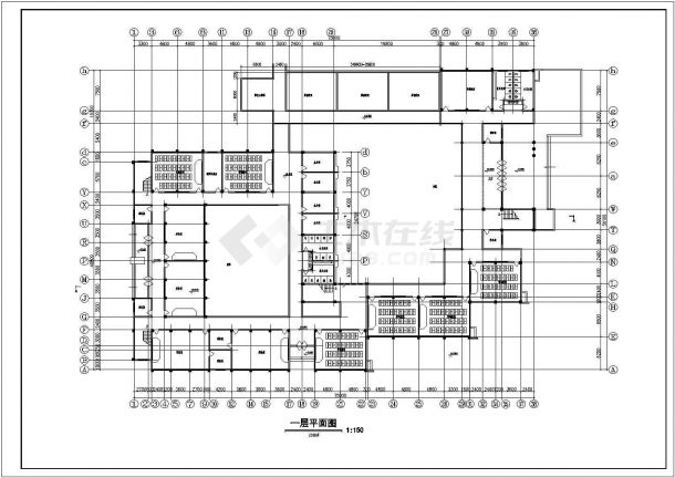 某地中学教学楼建筑方案施工图（共7张）-图二