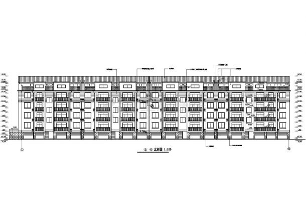 某地区多层住宅楼平立剖面CAD建筑设计图纸-图二