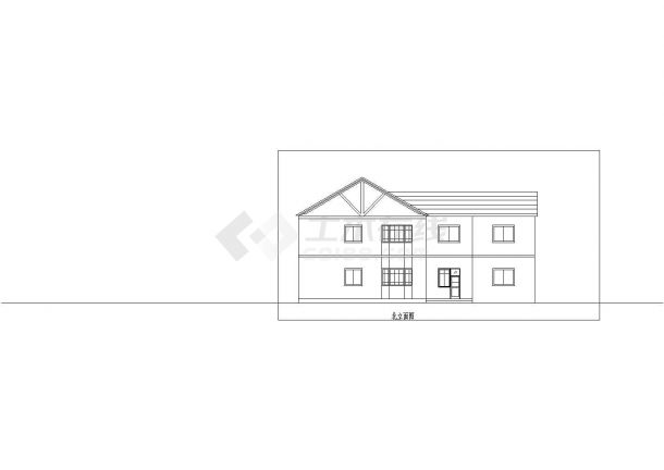 某地区现代农村住宅设计CAD建筑设计图纸-图二