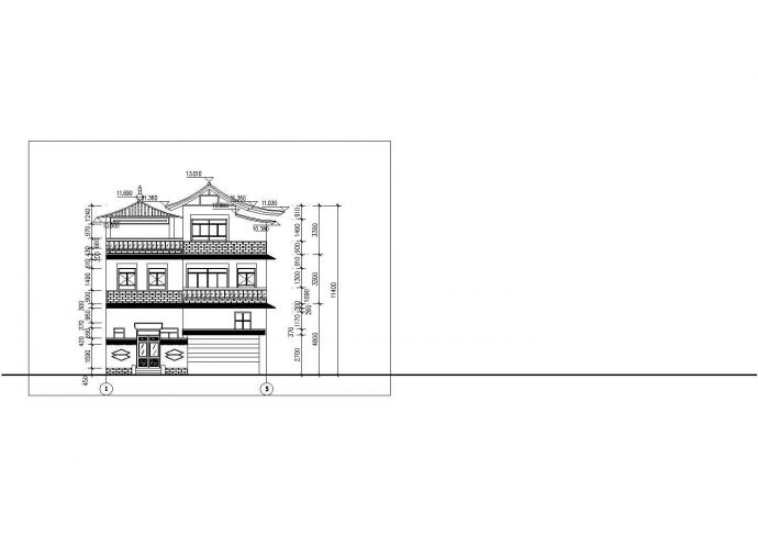 某地区别墅单体方案设计CAD建筑设计图纸_图1