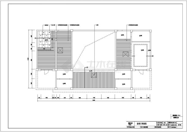 南方某经典茶餐厅装修cad施工图纸-图二