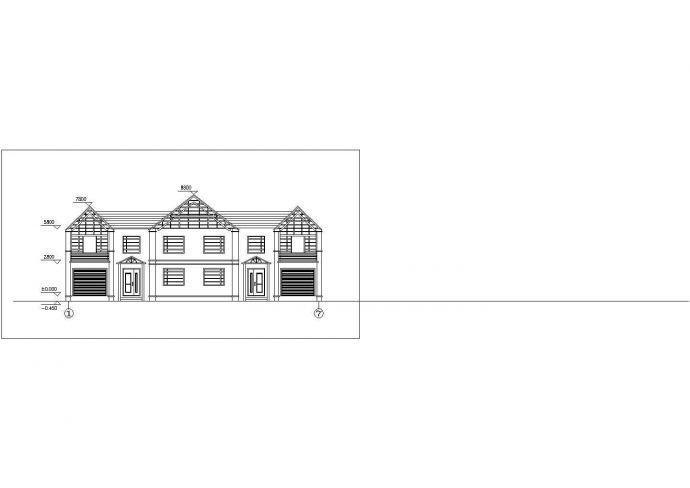 某地区二层别墅方案设计CAD建筑设计图纸_图1