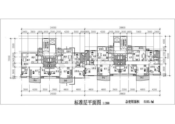某地区高层住宅建筑方案CAD建筑设计图纸-图一