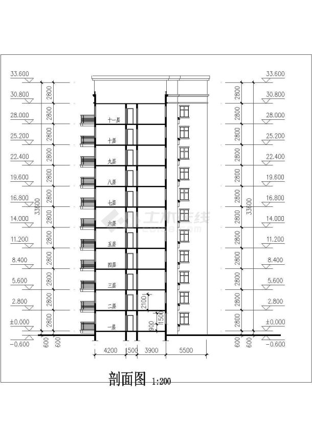 某地区高层住宅建筑方案CAD建筑设计图纸-图二