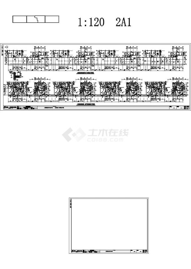 一套精美的合院别墅设计cad图-图一