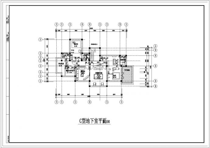 某A型西式别墅建筑施工图（共8张）_图1