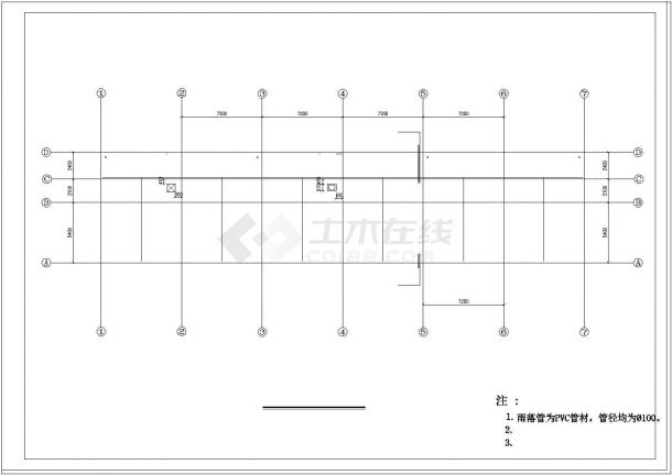 某地区经典男女生宿舍楼全套施工CAD建筑设计图纸-图二