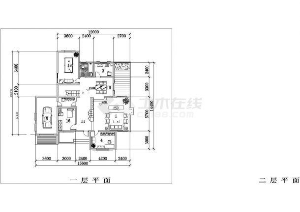 经典小型别墅方案系列CAD建筑设计图纸-图一