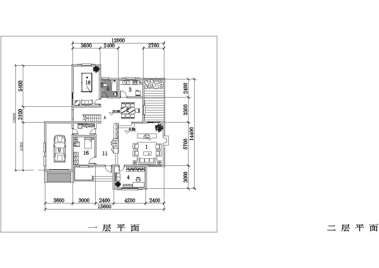 经典小型别墅方案系列CAD建筑设计图纸
