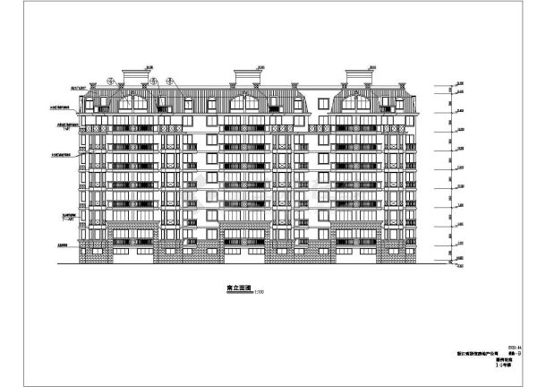 某地区优秀住宅楼全套CAD建筑设计图纸-图二