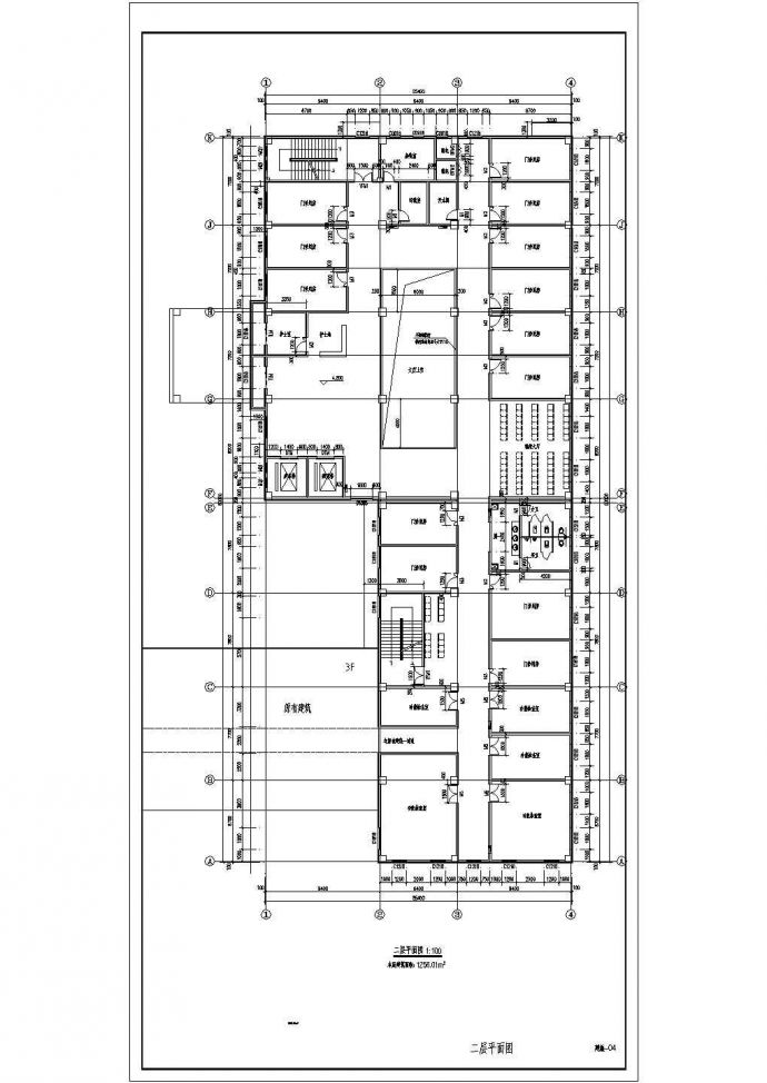 某地六层医院建筑cad设计平面图_图1