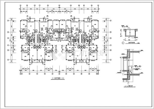 某地区某多层住宅设计施工CAD建筑设计图纸-图二