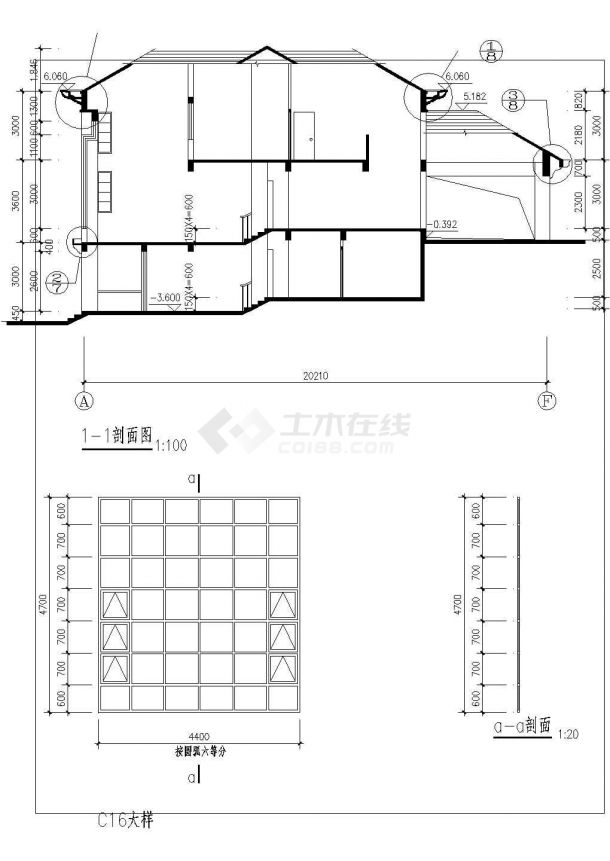 某地区某高级别墅CAD建筑设计图纸-图二