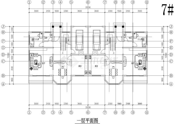 某地欧式别墅设计方案CAD建筑设计图纸-图一