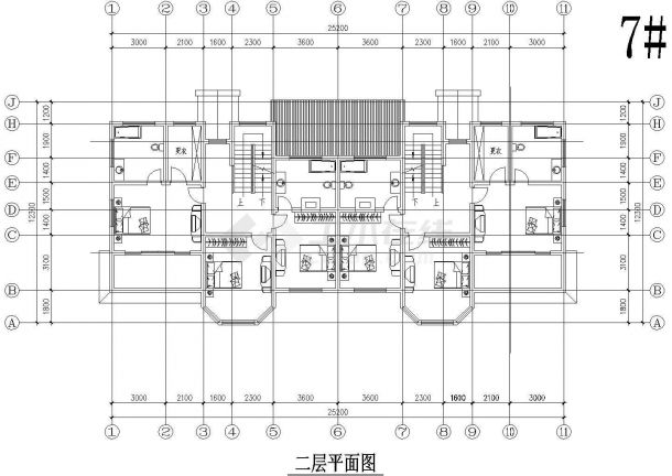 某地欧式别墅设计方案CAD建筑设计图纸-图二