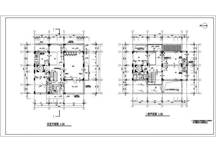 某地现代单体多层别墅建筑总施工纸_图1