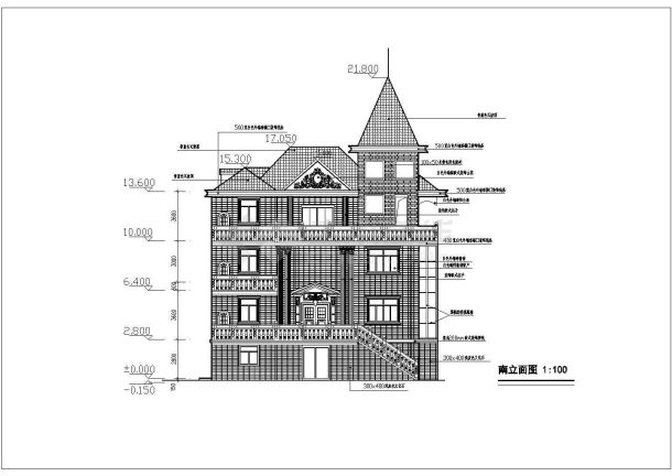 三层946平方米私宅建筑设计图纸-图一