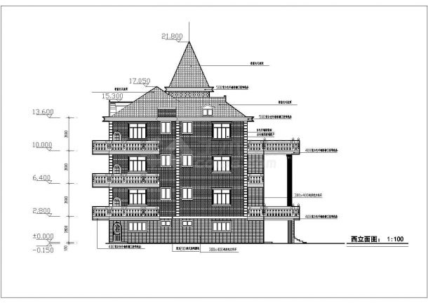 三层946平方米私宅建筑设计图纸-图二
