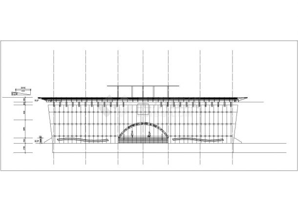 某城市展览馆建筑CAD设计施工图-图一