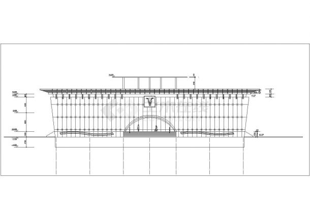 某城市展览馆建筑CAD设计施工图-图二