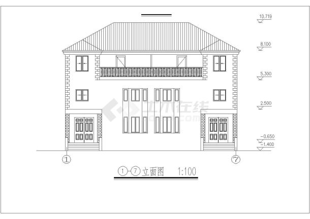 某小型别墅建筑设计方案图（共5张）-图一