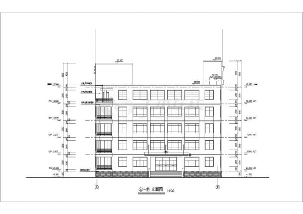 某地图书馆设计施工方案CAD图纸-图一