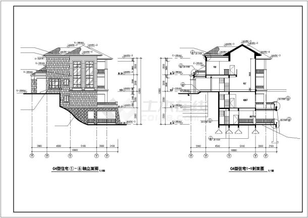 某两层小型别墅建筑设计方案图（共5张）-图二