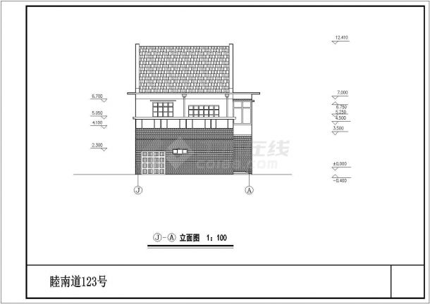 某小型别墅建筑设计方案图（共11张）-图二