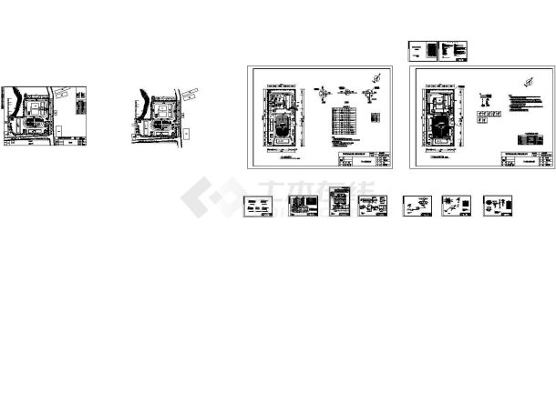 镇给水厂给排水工艺全套建施cad图，共十三张-图一