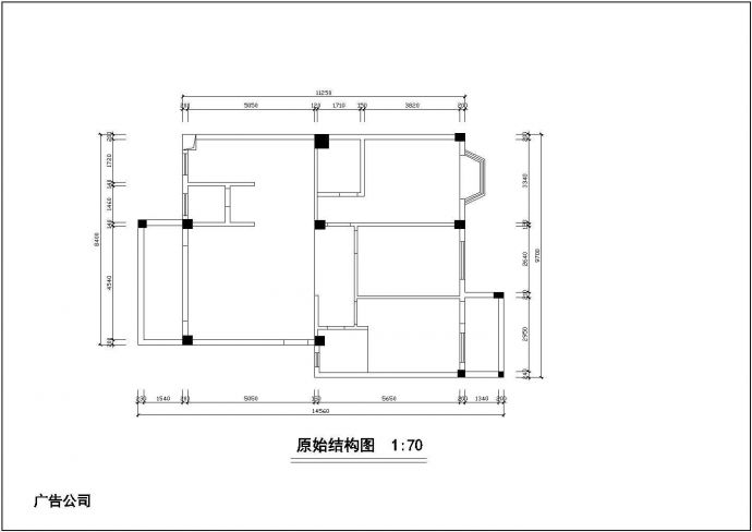 两居家装设计cad方案平面布置施工图_图1
