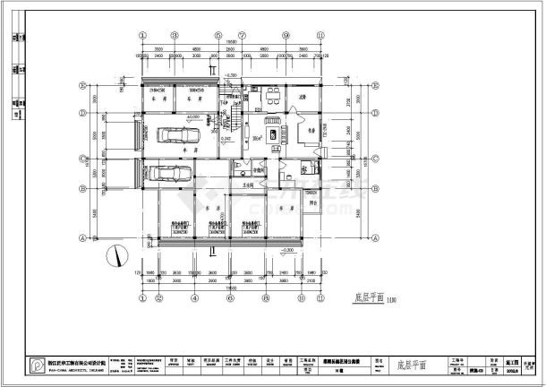 某六层居住楼建筑结构施工全套cad图纸-图二