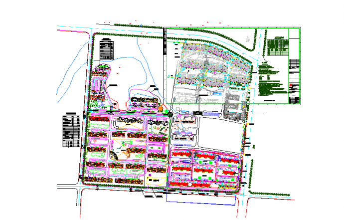 某地安置房小区给排水CAD总平面设计布置图_图1