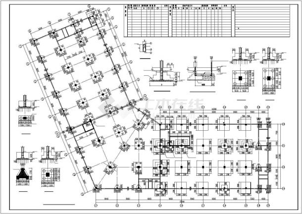 广东某6层框架结构厂房结构施工图-图一