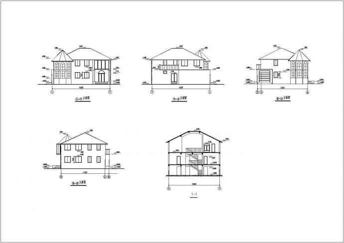 某地2层砖混结构别墅部分结构施工图_图1