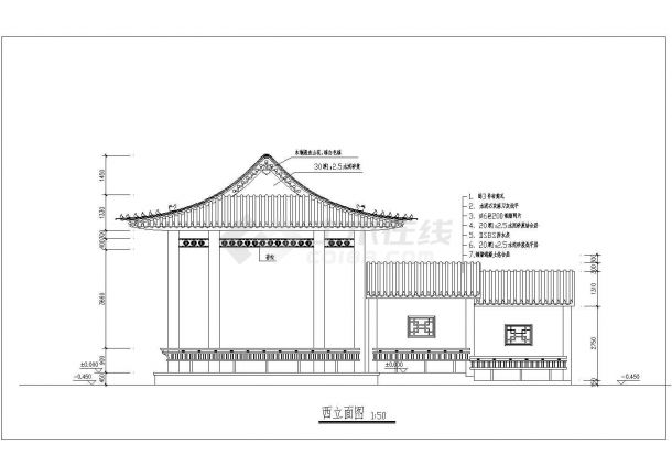 某六角亭建筑全套详细设计方案图纸-图二