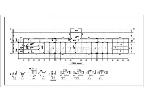 某地4层砖混结构教学楼结构施工图-图二