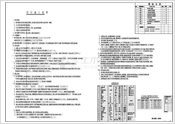 单元式住宅底商住宅楼给排水系统cad施工图-图一