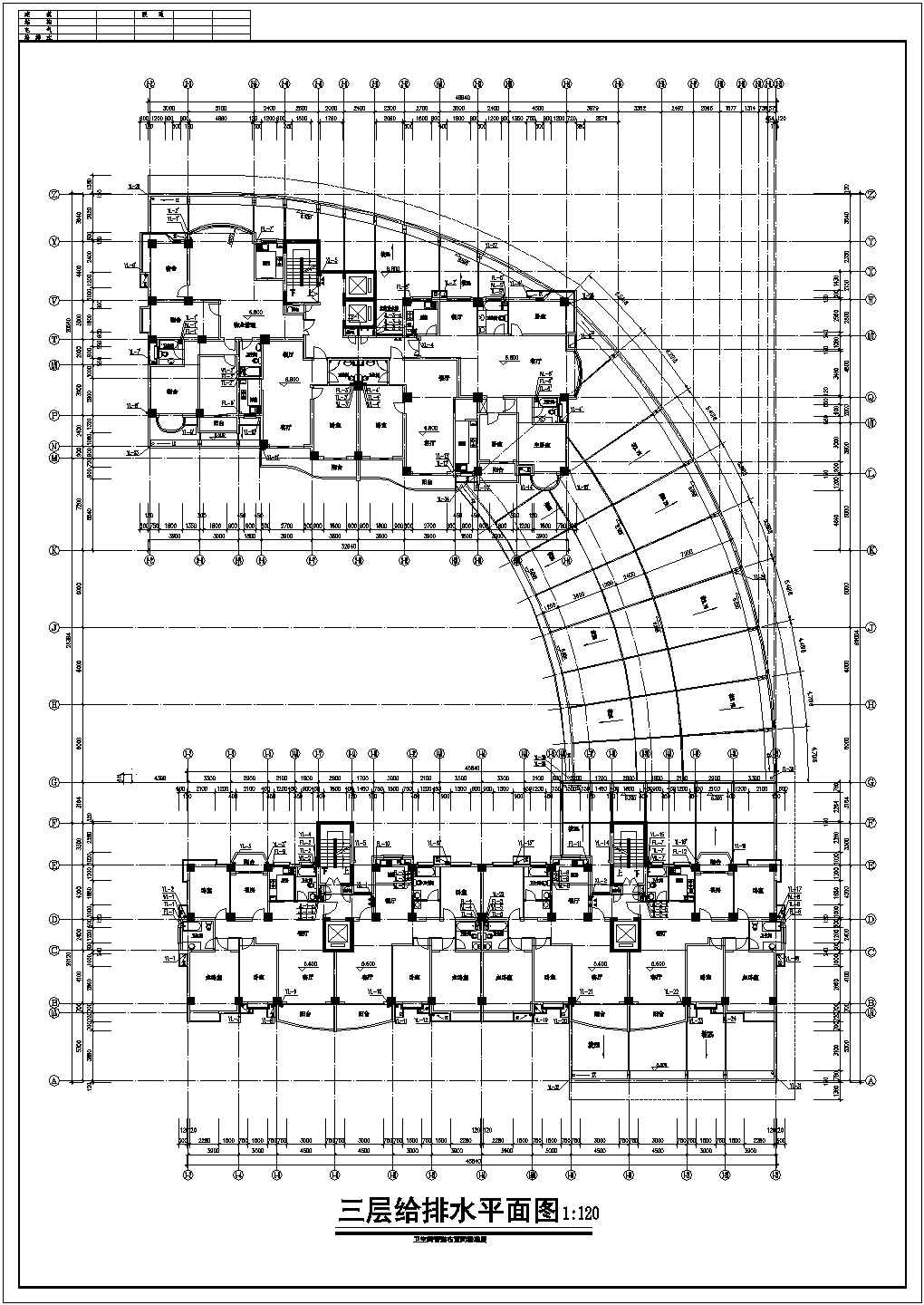 经典高层单元式小区给排水系统CAD施工图