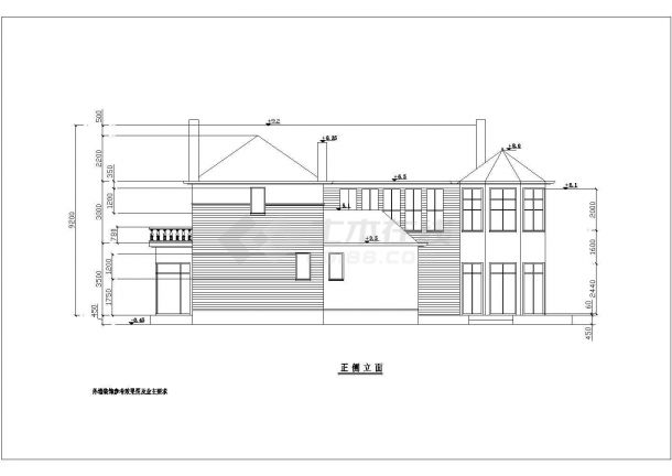 某两层平谷别墅详细建筑施工方案图-图二