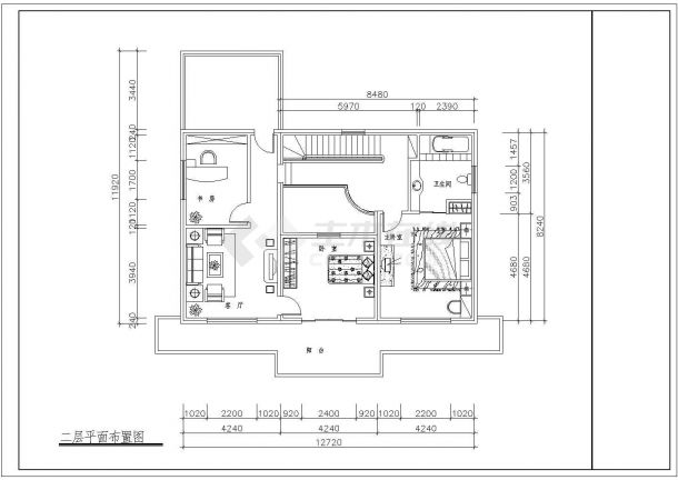 某豪华别墅设计方案全套CAD图纸-图一