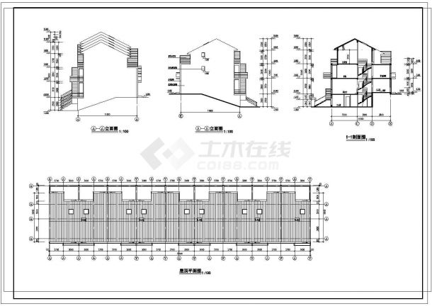 某地多层住宅D建筑施工图（共4张）-图二