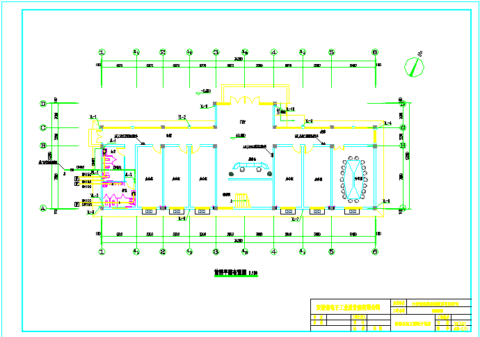 某地二层办公楼给排水cad设计平面图_图1