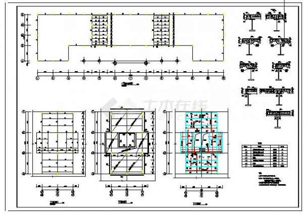 钢结构框架汽车城建筑cad施工图-图二