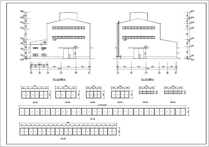 某局部二层50吨重级吊车炼钢厂房施工图纸_图1