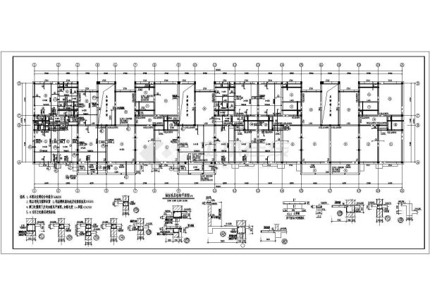 某地区6层砖混结构监理公司住宅楼结构施工图-图二