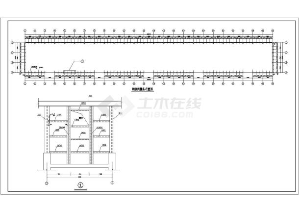 某铁路物流库钢管桁架屋面结构施工图-图二