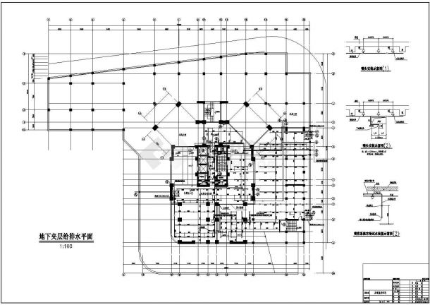 二十六层办公大厦给排水CAD设计图-图二