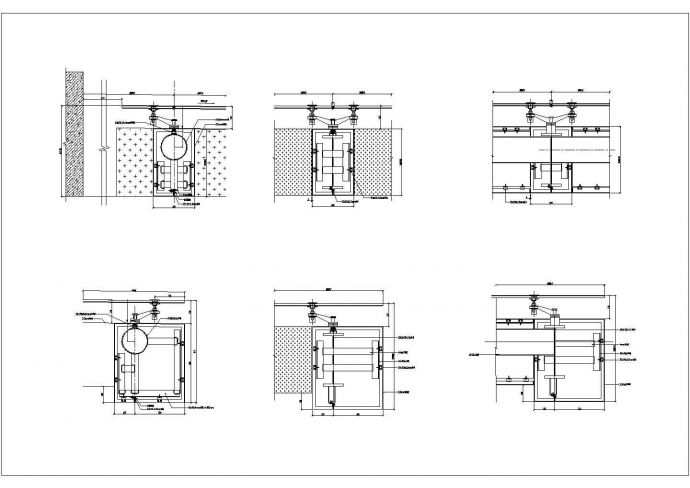 幕墙雨棚节点设计施工图_图1