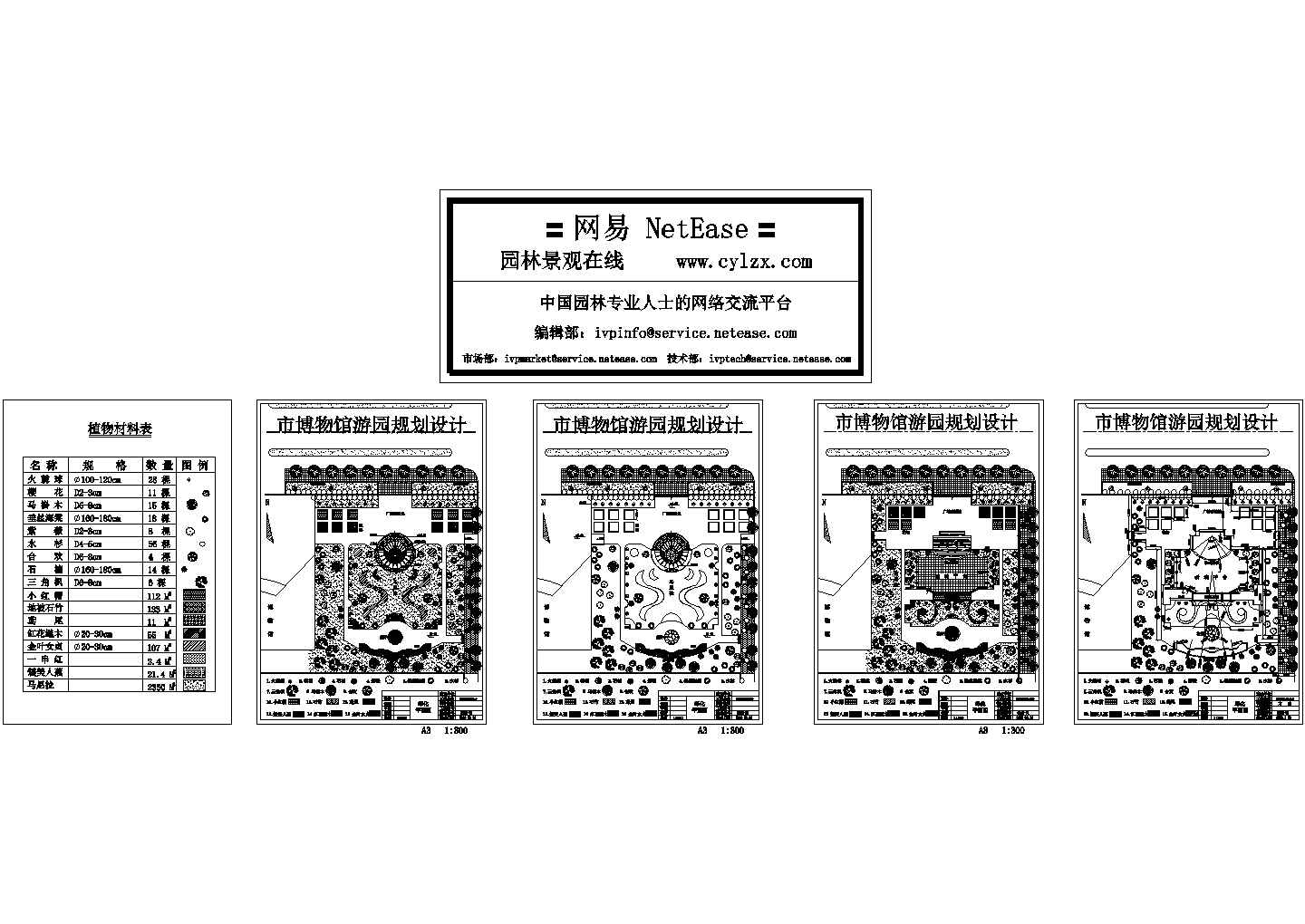 某博物馆景观绿化设计图